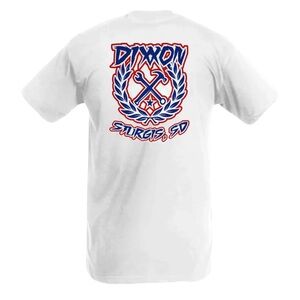 Dixxon Flannel Sturgis USA Sketchy Crest Mens Large Cotton T Shirt  White New